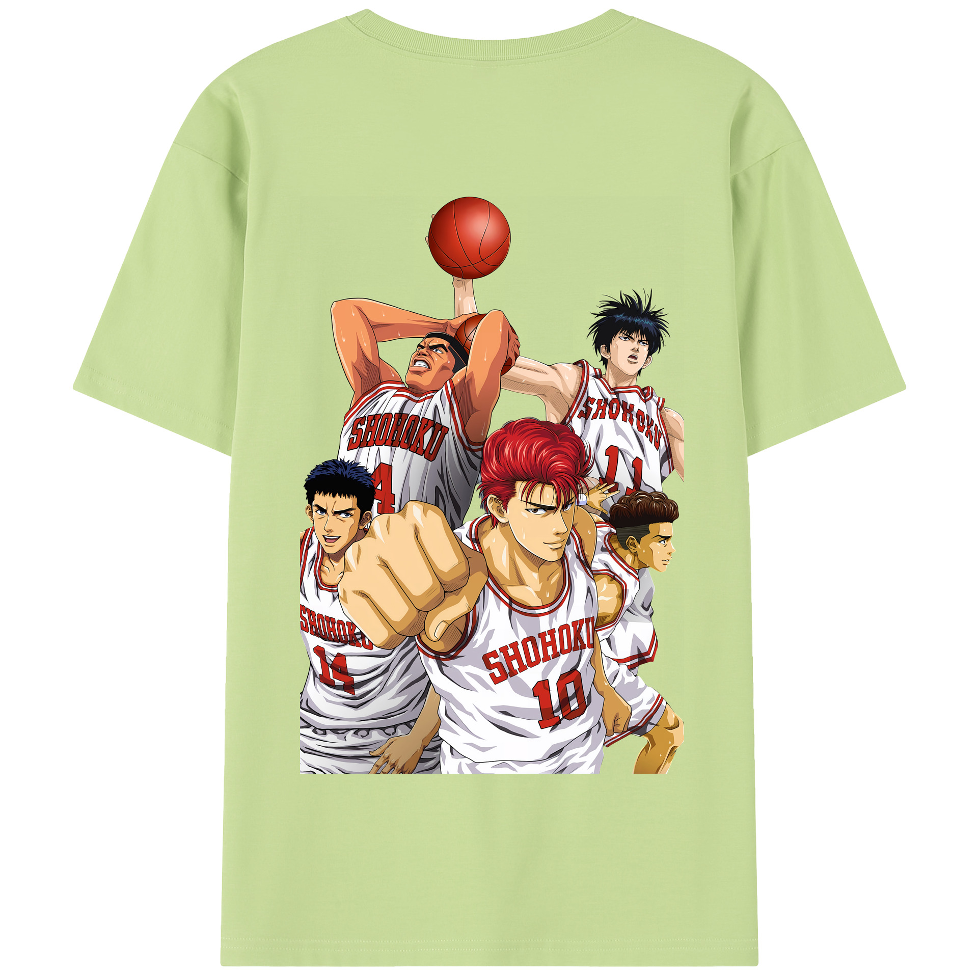 SLAM DUNK／スラムダンク 綿100％半袖Tシャツ（背面プリント）